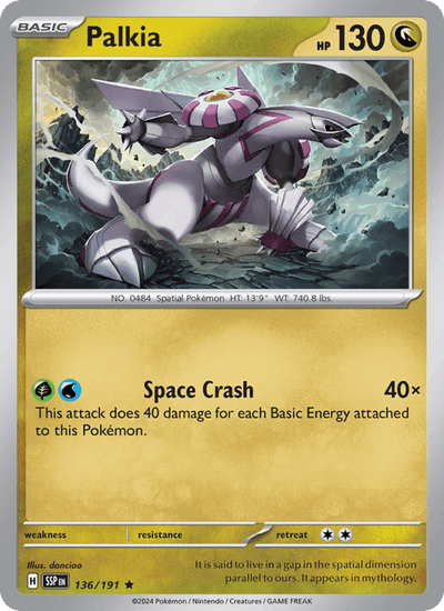 Palkia 136/191 Rare Surging Sparks Pokemon Holo Near Mint