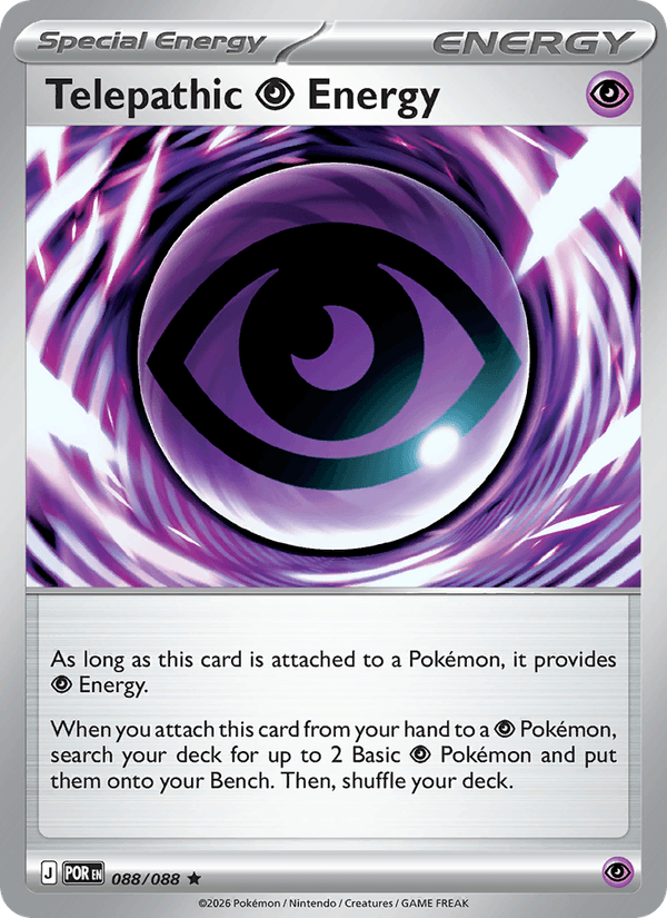 Telepathic Psychic Energy 088/088 Rare Perfect Order Pokemon Near Mint