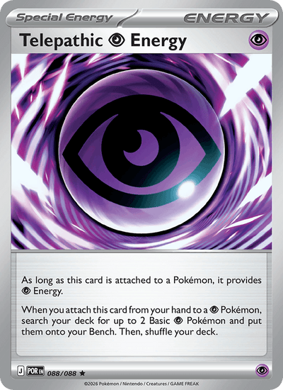 Telepathic Psychic Energy 088/088 Rare Perfect Order Pokemon Near Mint