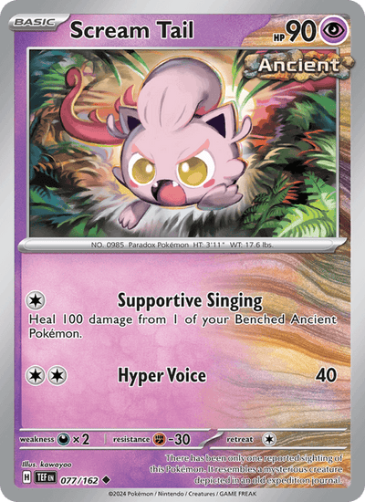 Scream Tail 077/162 Uncommon Temporal Forces Pokemon Near Mint
