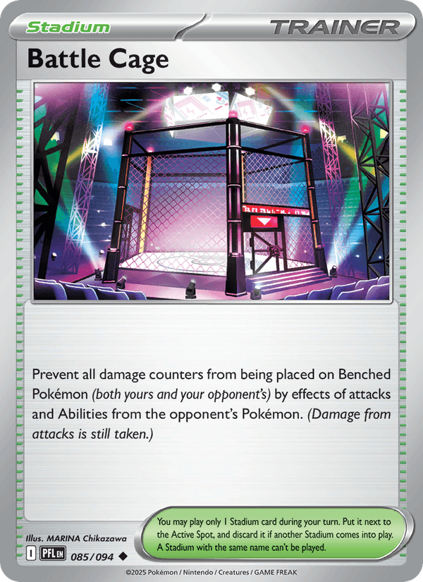Battle Cage 085/094 Uncommon Phantasmal Flames Pokemon Reverse Holo Near Mint