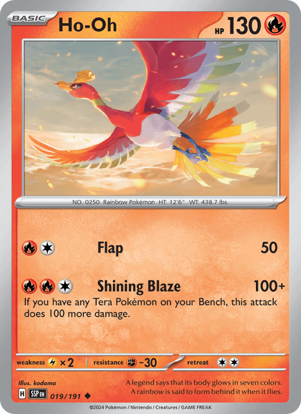 Ho-Oh 019/191 Uncommon Surging Sparks Pokemon Near Mint