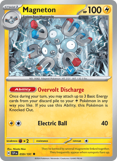 Magneton 059/191 Uncommon Surging Sparks Pokemon Reverse Holo Near Mint