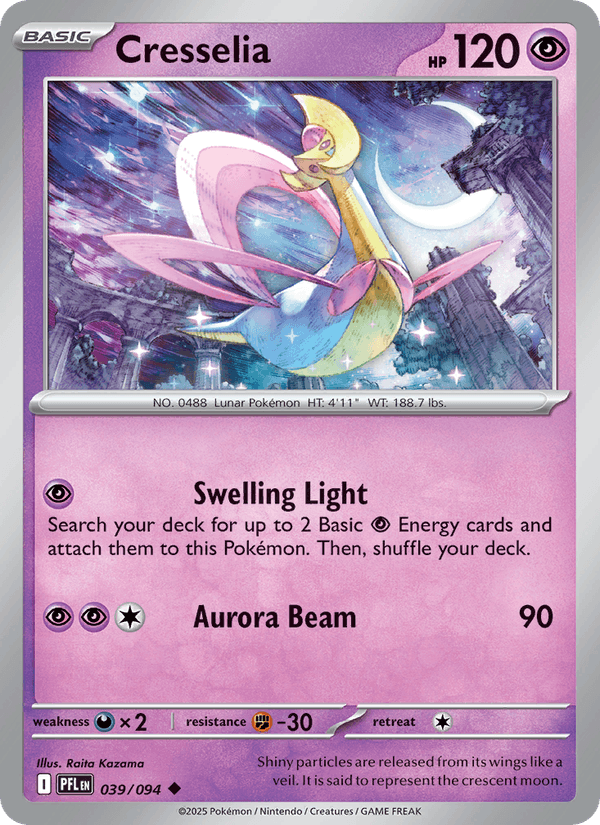 Cresselia 039/094 Uncommon Phantasmal Flames Pokemon Near Mint