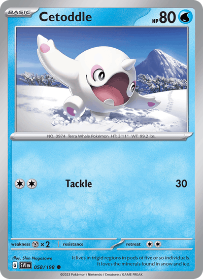 Cetoddle 058/198 Common Scarlet & Violet Pokemon Near Mint