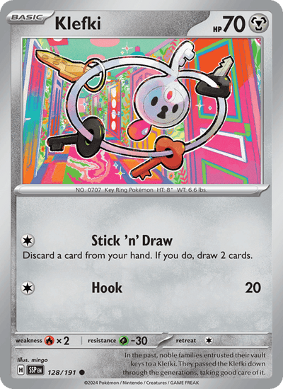 Klefki 128/191 Common Surging Sparks Pokemon Reverse Holo Near Mint