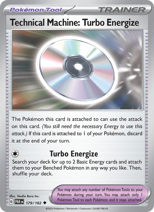 Technical Machine: Turbo Energize 179/182 Uncommon Paradox Rift Pokemon NM