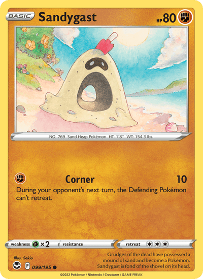 Sandygast 099/195 Common Silver Tempest Pokemon Reverse Holo Near Mint
