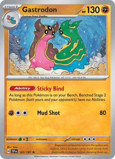 Gastrodon 107/191 Rare Surging Sparks Pokemon Reverse Holo Near Mint