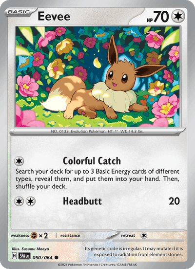 Eevee 050/064 Common Shrouded Fable Pokemon Near Mint
