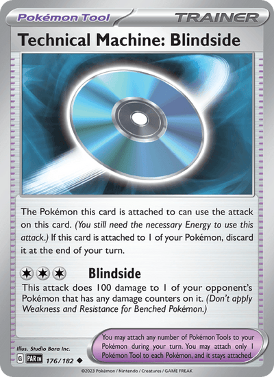 Technical Machine: Blindside 176/182 Uncommon Paradox Rift Pokemon NM