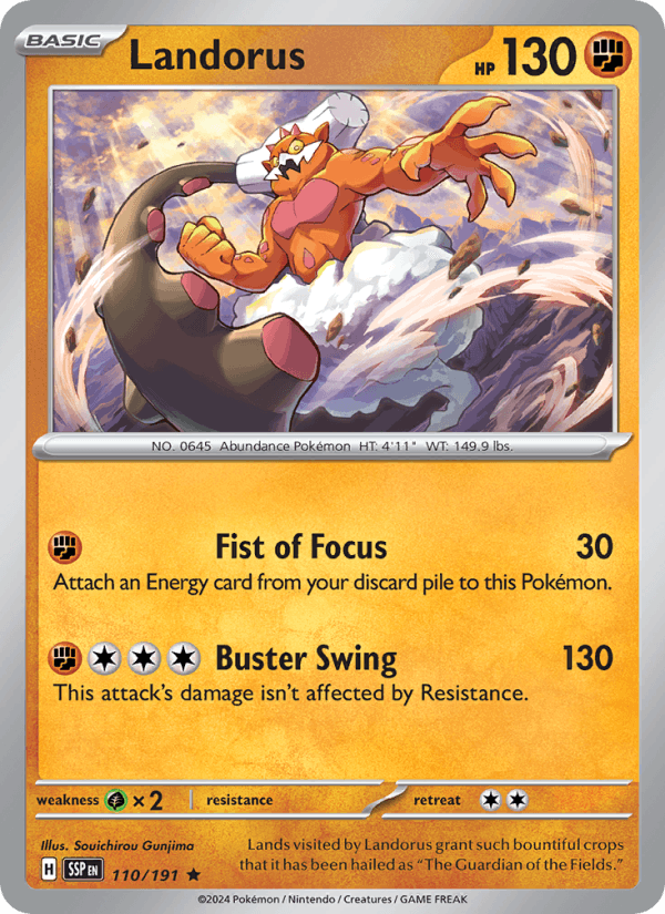Landorus 110/191 Rare Surging Sparks Pokemon Holo Near Mint