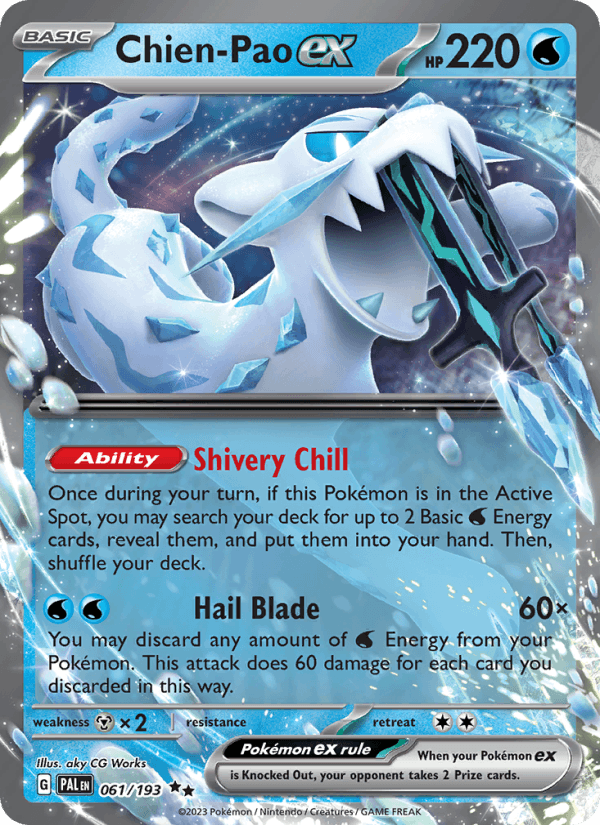Chien-Pao ex 061/193 Double Rare Paldea Evolved Pokemon Near Mint