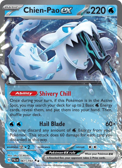 Chien-Pao ex 061/193 Double Rare Paldea Evolved Pokemon Near Mint