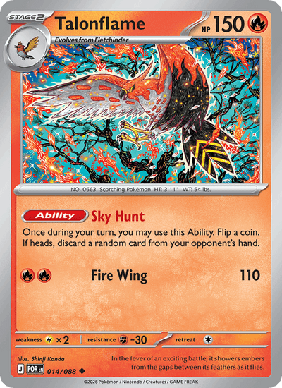 Talonflame 014/088 Uncommon Perfect Order Pokemon Near Mint
