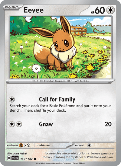 Eevee 113/142 Common Stellar Crown Pokemon Near Mint