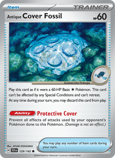 Antique Cover Fossil 129/142 Common Stellar Crown Pokemon Near Mint