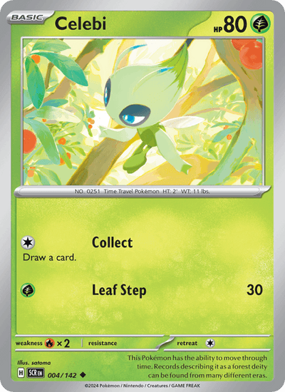 Celebi 4/142 Uncommon Stellar Crown Pokemon Near Mint