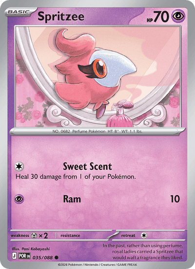 Spritzee 035/088 Common Perfect Order Pokemon Reverse Holo Near Mint
