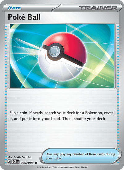 Poke Ball 080/088 Common Perfect Order Pokemon Near Mint