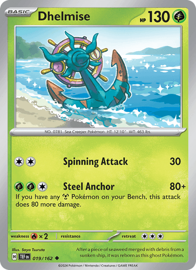 Dhelmise 019/162 Uncommon Temporal Forces Pokemon Near Mint