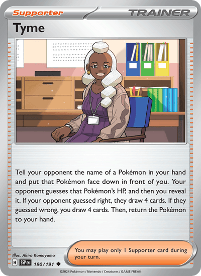 Tyme 190/191 Uncommon Surging Sparks Pokemon Near Mint