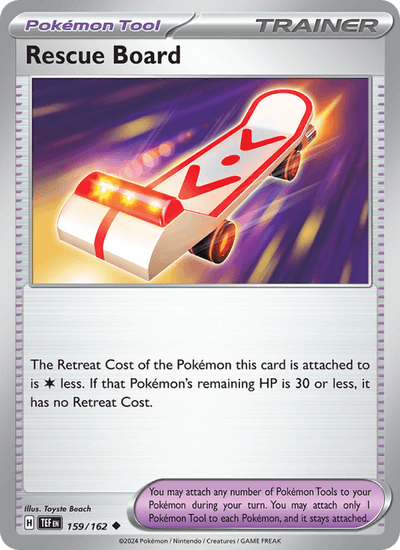 Rescue Board 159/162 Uncommon Temporal Forces Pokemon Near Mint