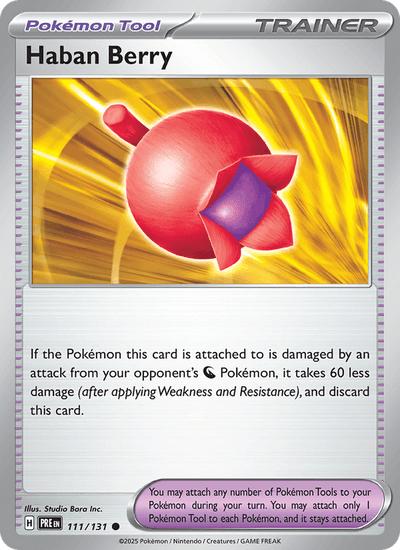 Haban Berry 111/131 Common SV: Prismatic Evolutions Pokemon Near Mint