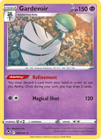 Gardevoir 069/195 Rare Silver Tempest Pokemon Near Mint