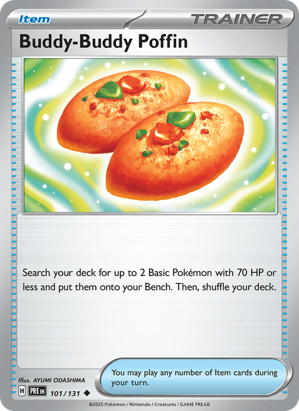 Buddy-Buddy Poffin 101/131 Uncommon SV: Prismatic Evolutions Pokemon Near Mint