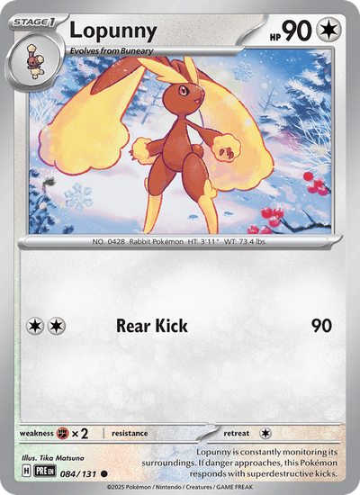 Lopunny 084/131 Common SV: Prismatic Evolutions Pokemon Near Mint