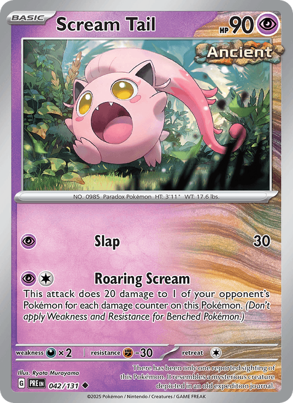 Scream Tail 042/131 Uncommon SV: Prismatic Evolutions Pokemon Near Mint