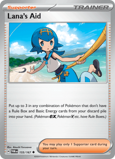 Lana's Aid 155/167 Uncommon Twilight Masquerade Pokemon Near Mint