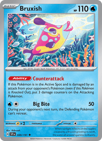 Bruxish 049/191 Uncommon Surging Sparks Pokemon Near Mint