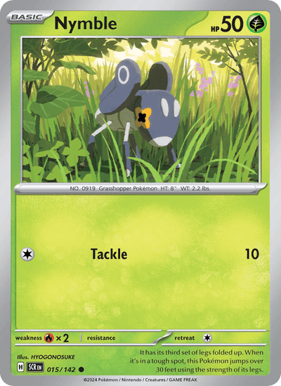 Nymble 15/142 Common Stellar Crown Pokemon Reverse Holo Near Mint