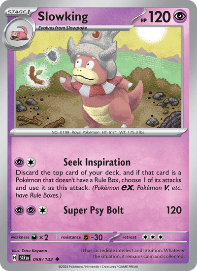 Slowking 58/142 Uncommon Stellar Crown Pokemon Near Mint