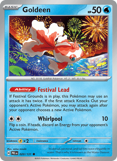 Goldeen 020/131 Common Prismatic Evolutions Pokemon Near Mint