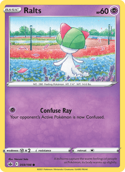 Ralts 059/198 Common Chilling Reign Pokemon Near Mint