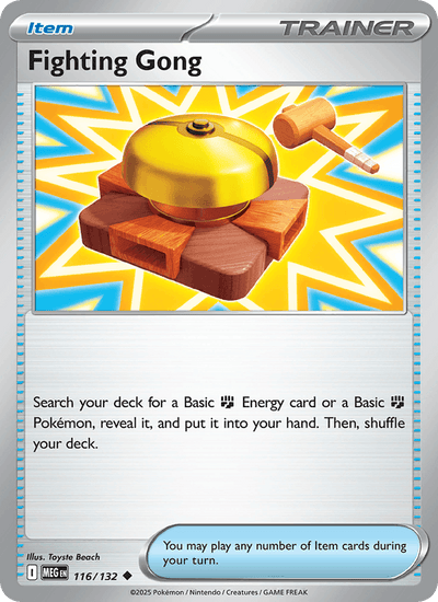 Fighting Gong 116/132 Uncommon Mega Evolution Pokemon Near Mint