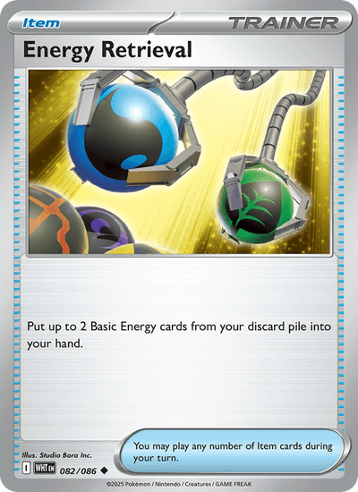 Energy Retrieval 082/086 Uncommon White Flare Pokemon Near Mint