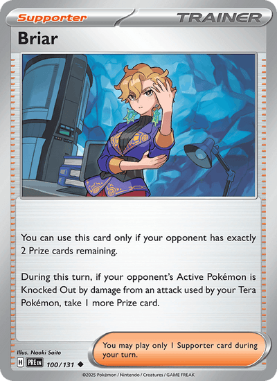 Briar 100/131 Uncommon SV: Prismatic Evolutions Pokemon Near Mint