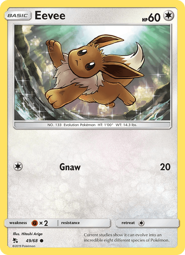 Eevee 49/68 Common Hidden Fates Pokemon Near Mint
