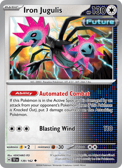 Iron Jugulis 139/162 Uncommon Temporal Forces Pokemon Near Mint