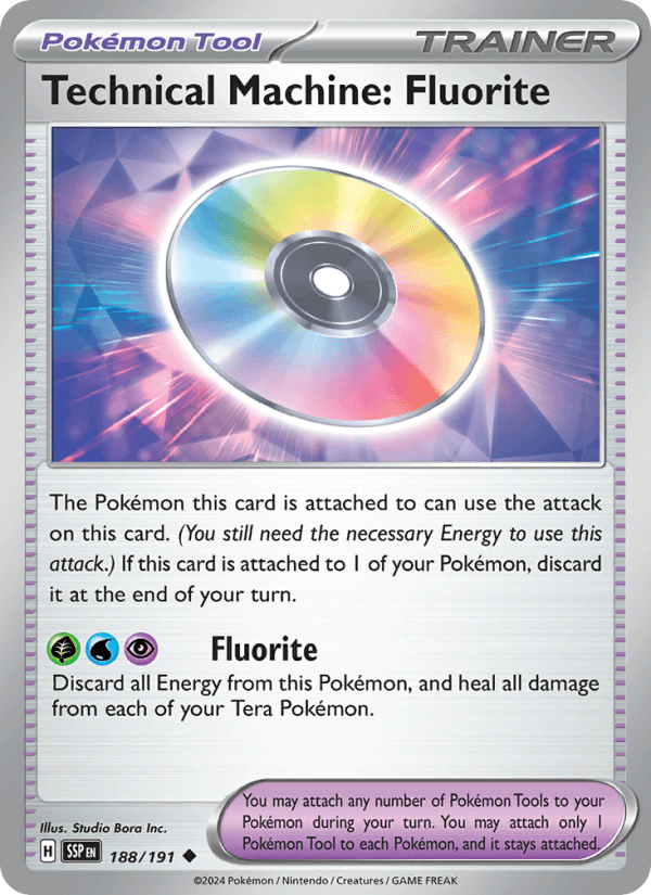 Technical Machine: Fluorite 188/191 Uncommon Surging Sparks Pokemon Near Mint