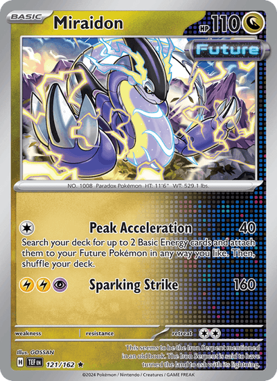 Miraidon 121/162 Rare Temporal Forces Pokemon Near Mint