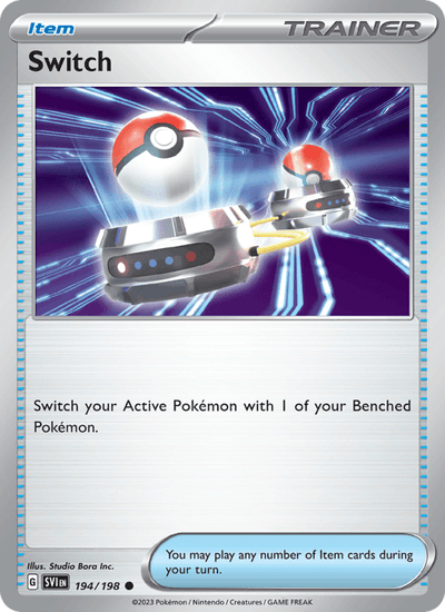 Switch 194/198 Common Scarlet & Violet Pokemon Near Mint