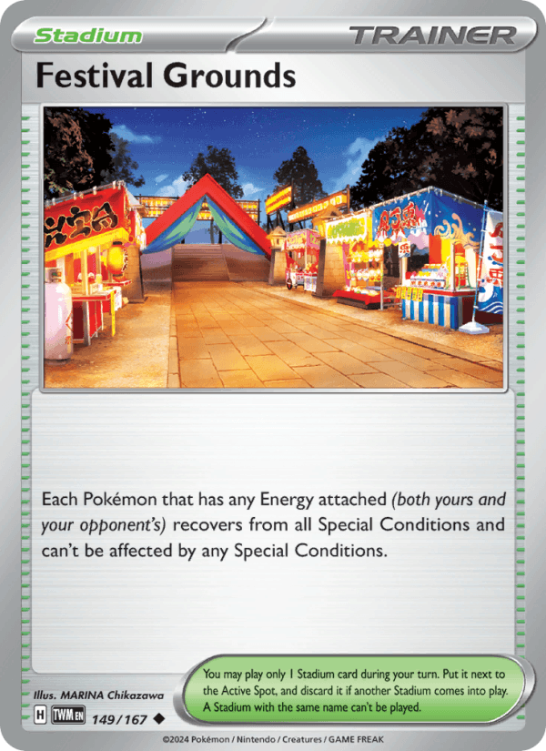 Festival Grounds 149/167 Uncommon Twilight Masquerade Pokemon Near Mint