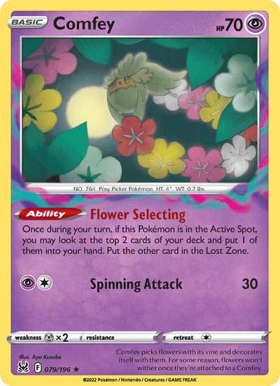 Comfey 079/196 Rare Lost Origin Pokemon Near Mint