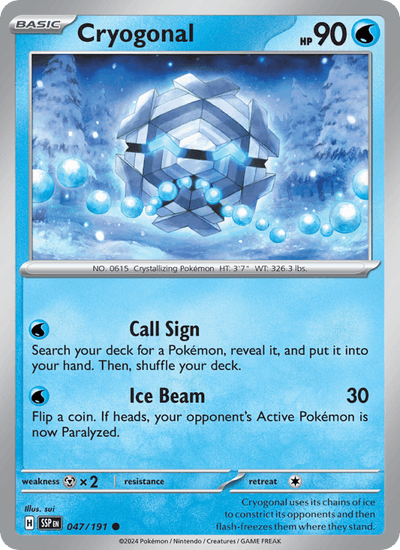 Cryogonal 047/191 Common Surging Sparks Pokemon Near Mint