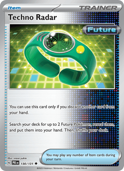 Techno Radar 130/131 Uncommon Prismatic Evolutions Pokemon Near Mint